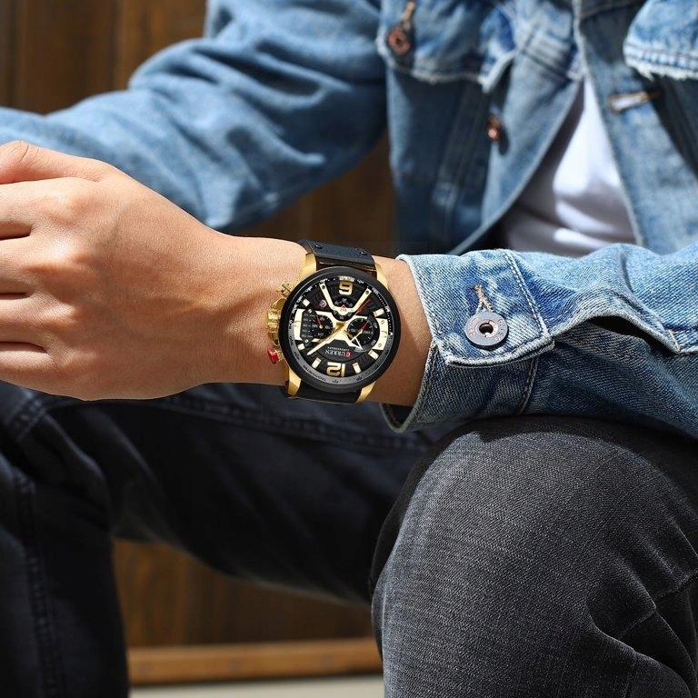 PÁNSKÉ HODINKY CURREN 8329 (zc027b) CHRONOGRAF BOX