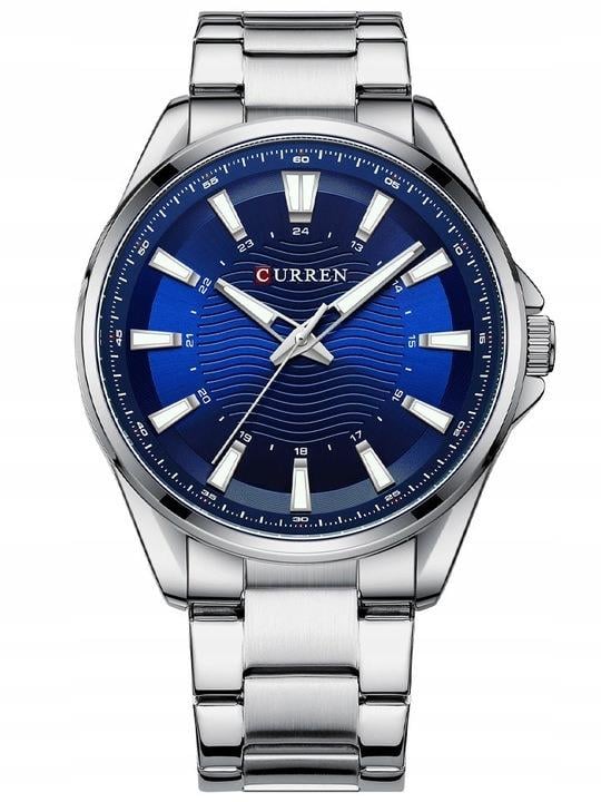 PÁNSKÉ HODINKY CURREN BERNARD klasický náramek SILVER-BLUE