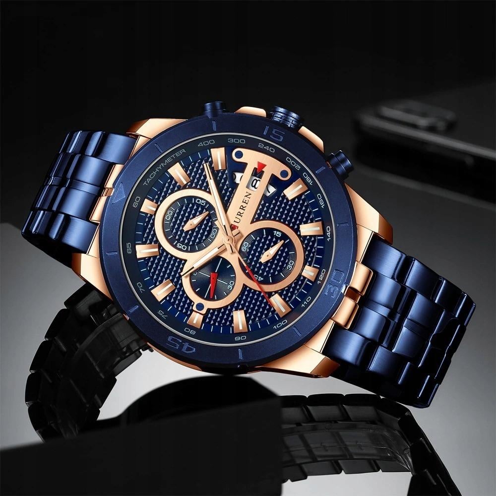 Pánské hodinky CURREN KLASICKÝ ELEGANTNÍ CHRONOGRAF